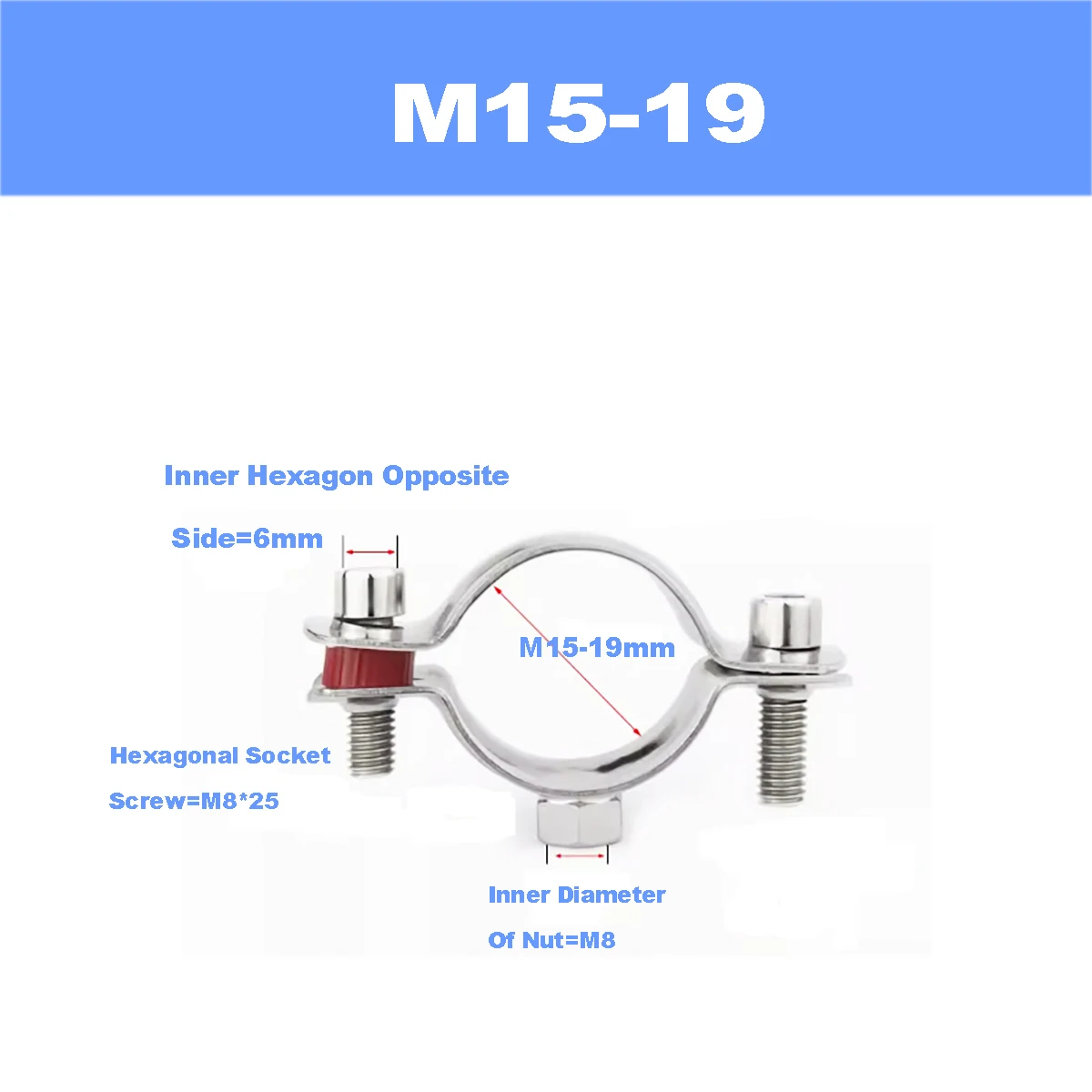 

Кронштейн трубы из нержавеющей стали 304 с гайкой