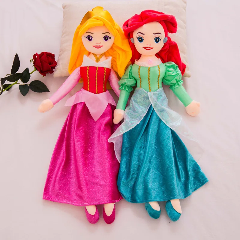 

65cm Disney Sleeping Beauty Snow White Mermaid Bell Rapunzel Princess Cinderella Plush Toy Doll Toys For Children Girl Gifts