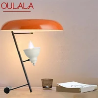 oulala italian style table lamp modern led orange simple desk light decorative for bed side