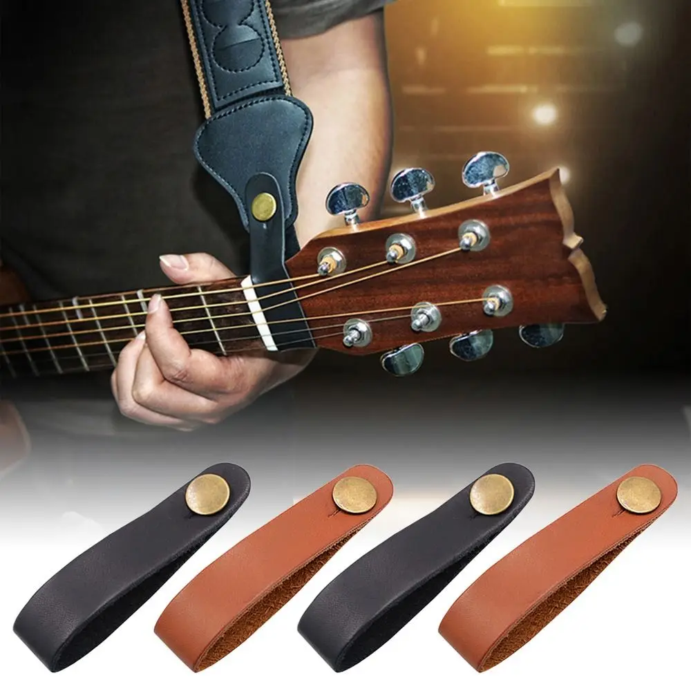 

Lock Easy Installation Stringed Instruments Holder Button Guitars Bass Accessories Classic Guitar Strap Leather Straps
