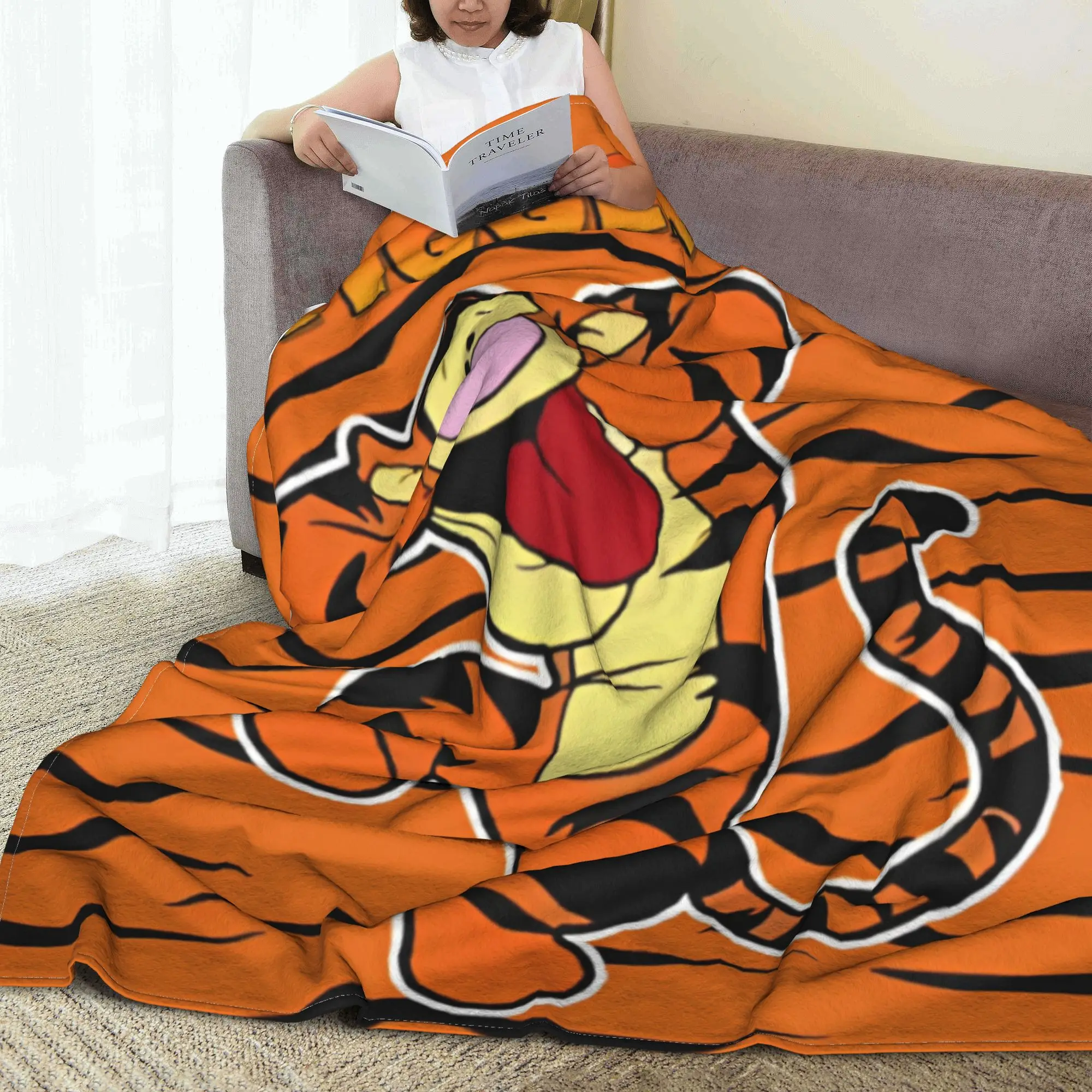 Вязаные одеяла Винни-Пух Тигра милые фланелевые пледы с героями мультфильмов