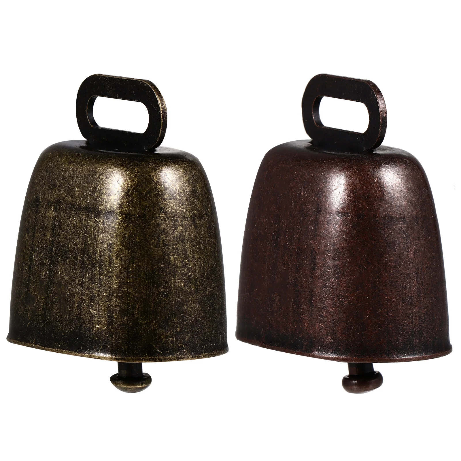 

2 Pcs Clock Pet Supply Hat Accessories Anti-theft Bell Table Oxen Horses