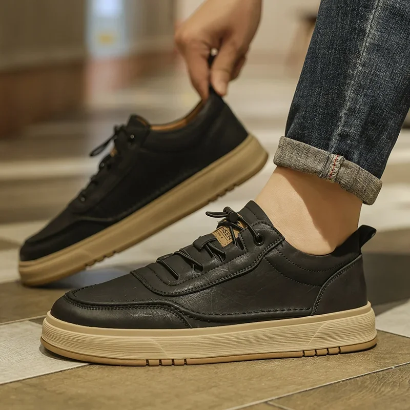 Уличная кожаная обувь в стиле ретро мужская весенне-осенняя деловая рабочая
