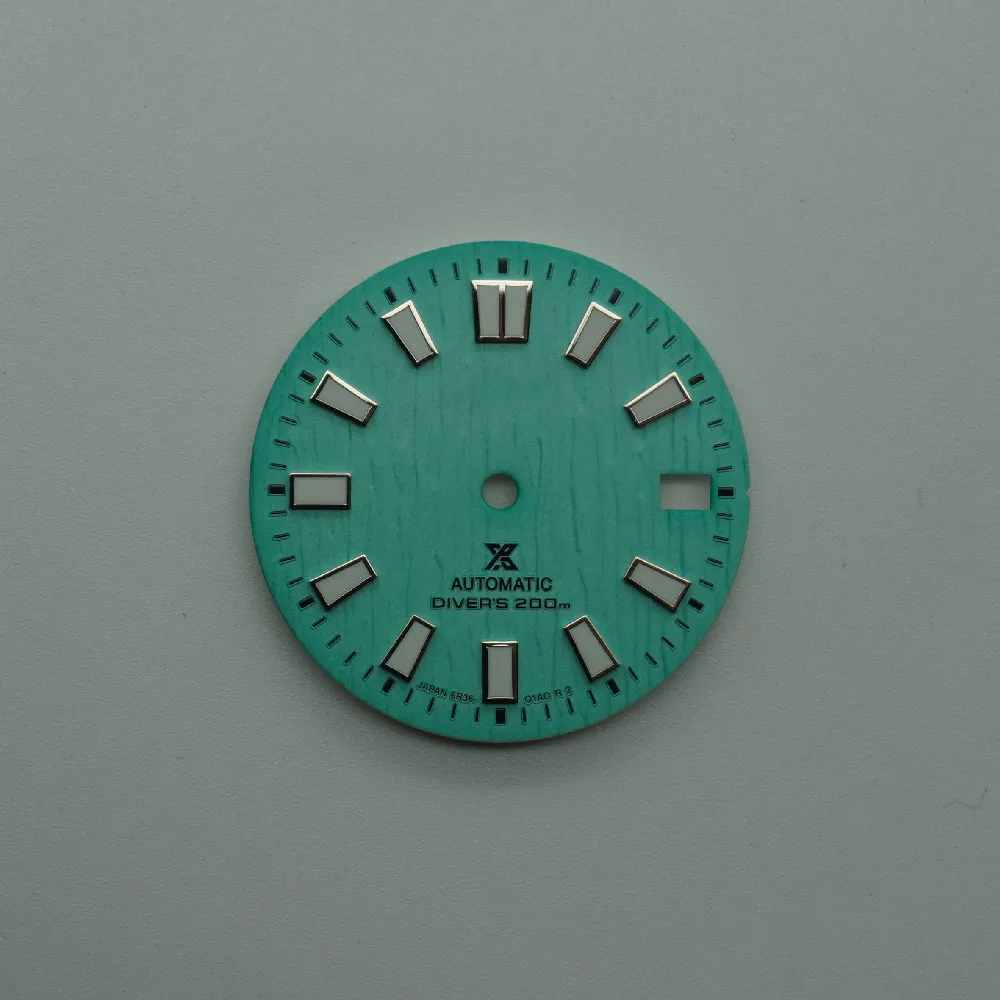 Watch accessories nh35 dial red yellow orange  wihte  blue black with green luminous for diver watches mod NH35/36 movement