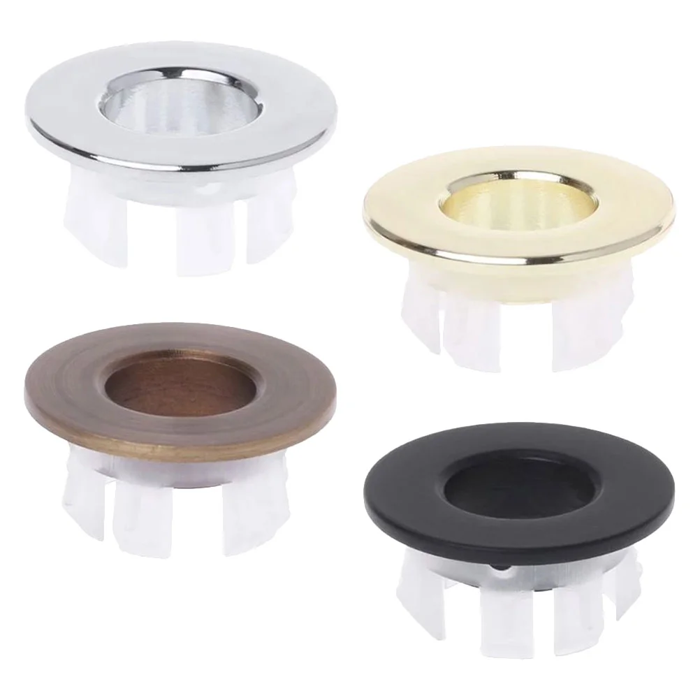 

4Pcs Bath Sink Overflow Covers Basin Overflow Rings Bathroom Accessories Overflow Covers