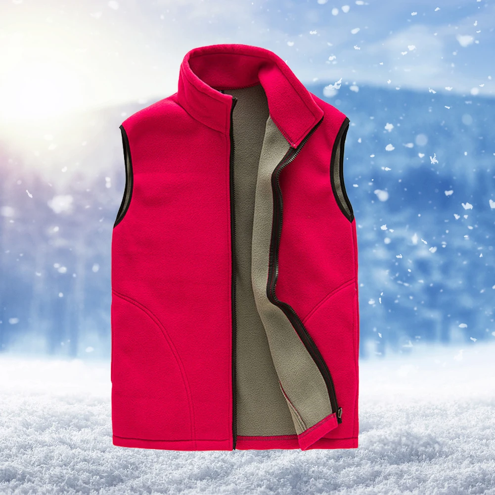 

Женский зимний жилет из полиэстера, осенне-зимние спортивные жилеты, сохраняют тепло, ветрозащитный, с молнией, воротником-стойкой, для лыж, альпинизма