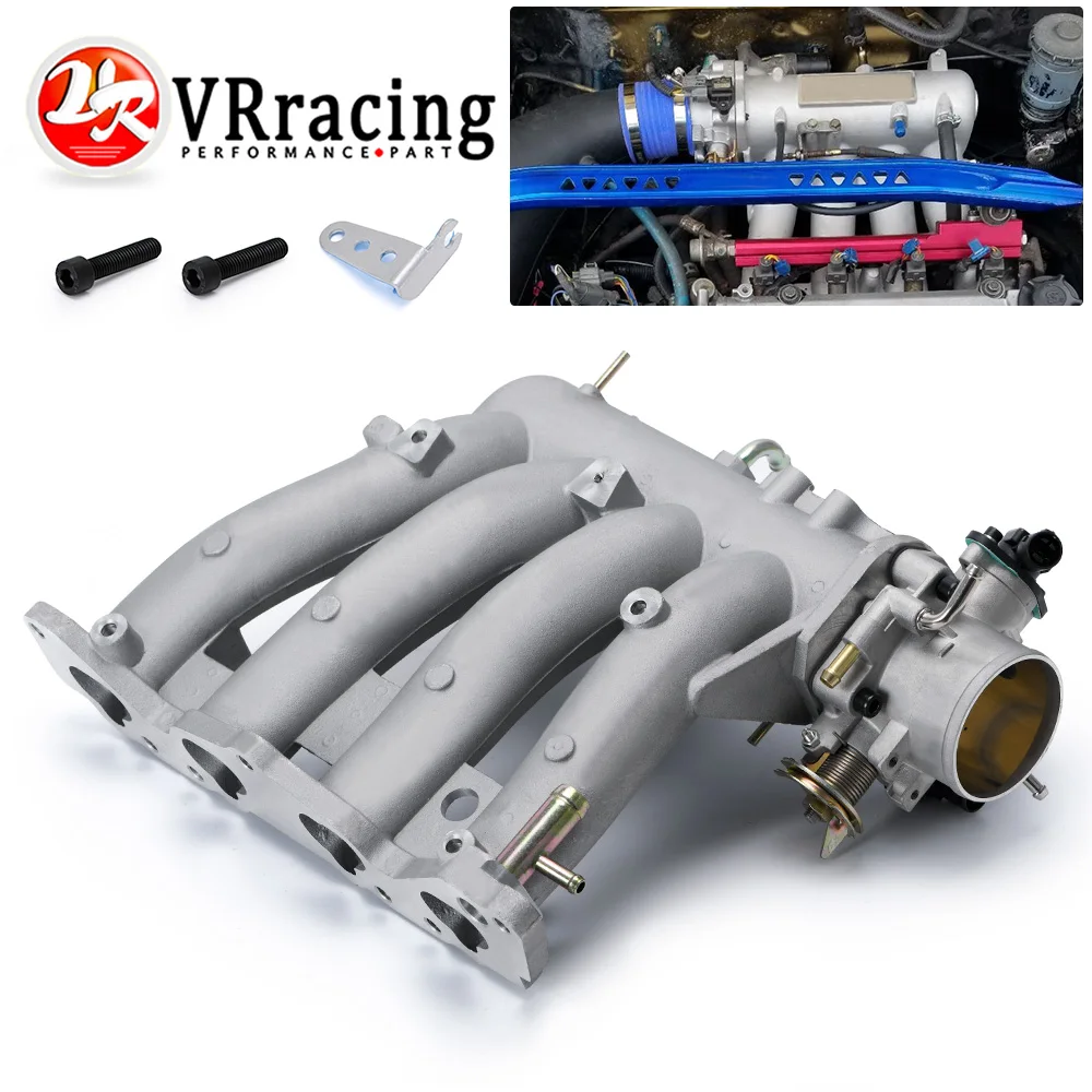 

VR - Aluminum D15 D16 D-SERIES Intake Manifold With 70mm Throttle Body And TPS For 1988-2000 HONDA CIVIC CRX DEL SOL