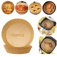 disposable air fryer parchment paper liner oil proof waterproof paper tray non stick baking mat for oven air fryer accessories