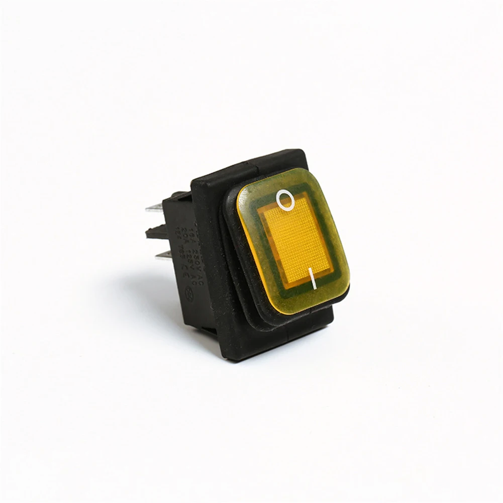 

LED KCD4 Rocker Switches YELLOW DC12V Latching Parts Replacement Rocker