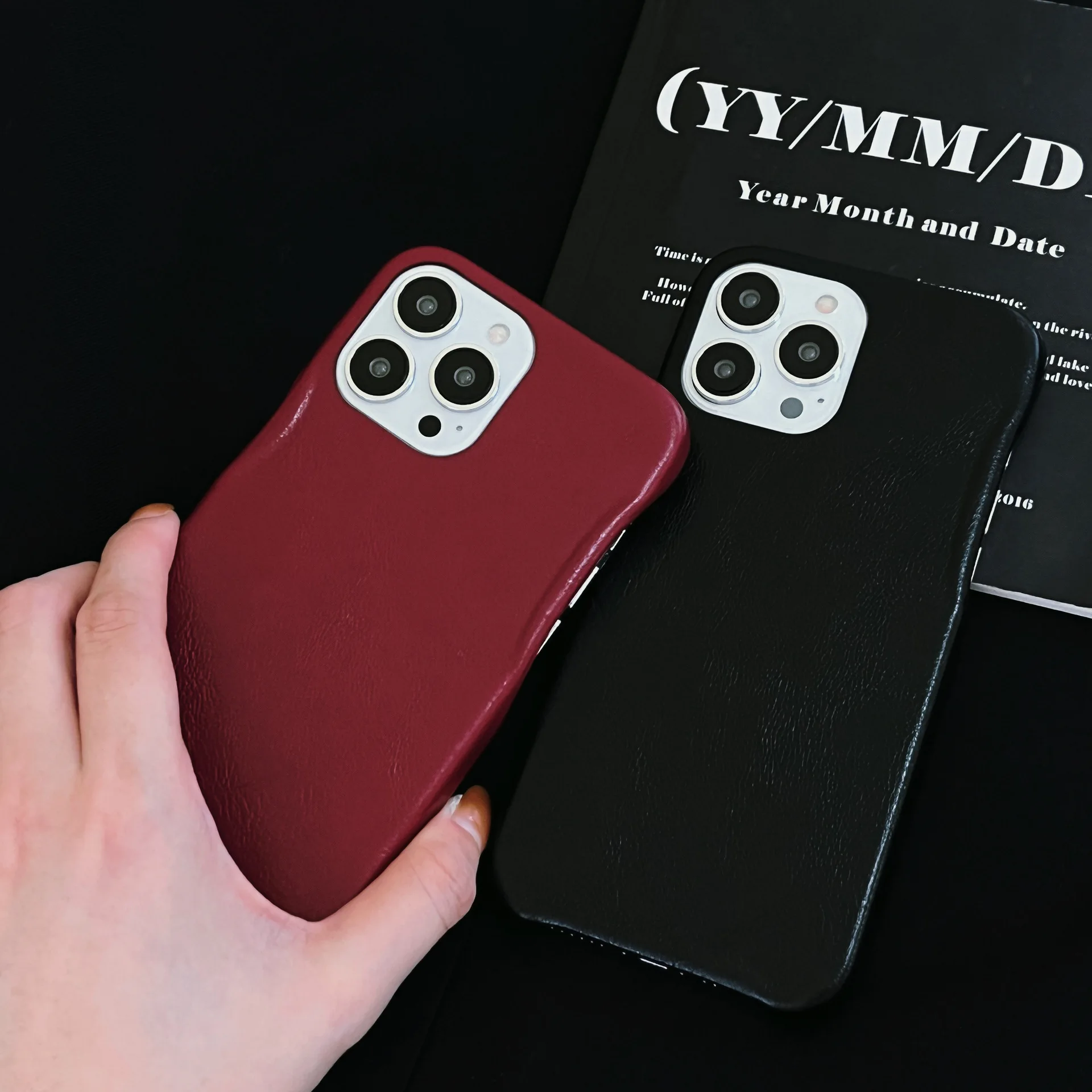 Litchi Grain Leather Phone Case For iPhone 13 11 12 Pro Max XR X XS Max Back Cover