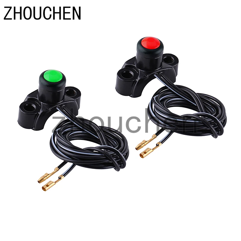 

Aluminum Alloy Motorcycle Waterproof Kill Switch Keys Engine Stop Start Button for ATV Quad Dirt Bikes Handlebar Mount