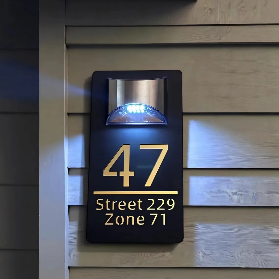 Светодиодная солнечная дверная табличка из акрила