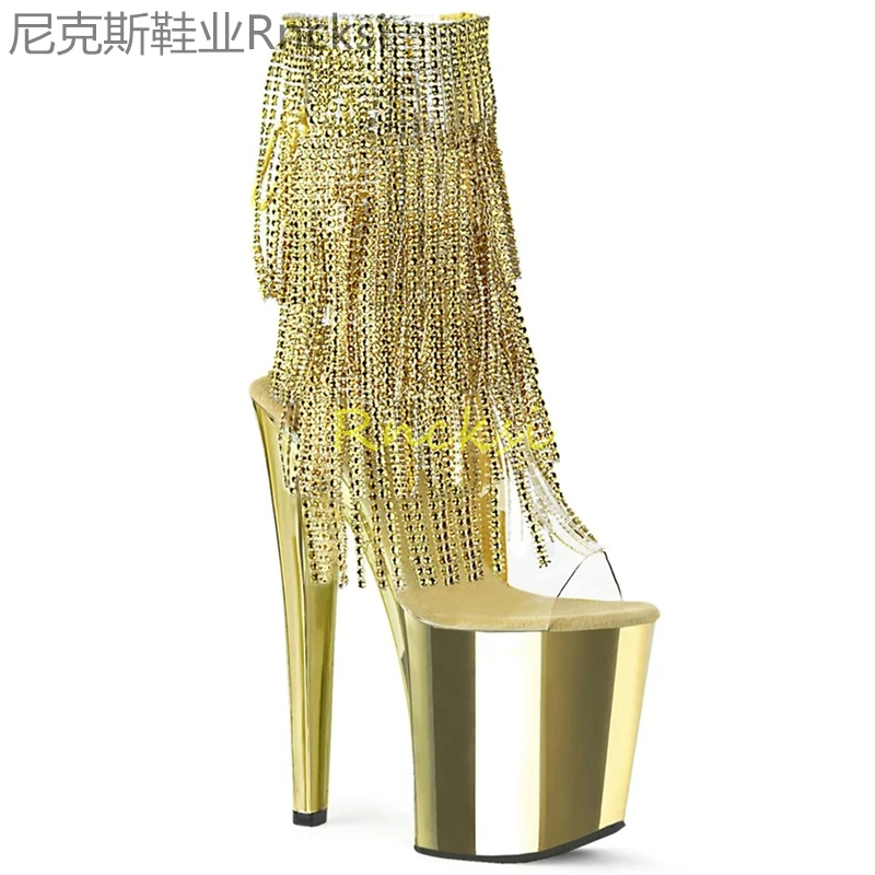 

20cm Pole dancing high heels, ultra-high heels, fishmouth sandals, hate the sky, high stage models, catwalk shoes