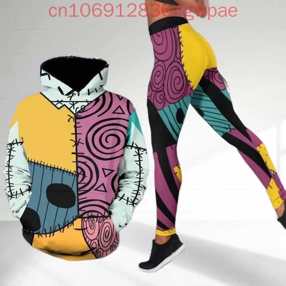 Женский комплект с капюшоном Джека Скеллингтона и Салли леггинсы Кошмар перед