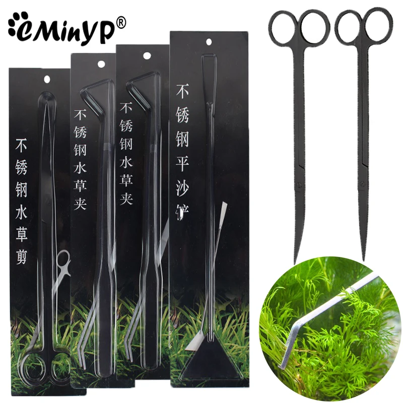

Aquarium Cleaning Tools Fish Tank Aquatic Plant Trimming Stainless Steel Tweezers Scissor Spatula Aqua Scaping Tools Accessories