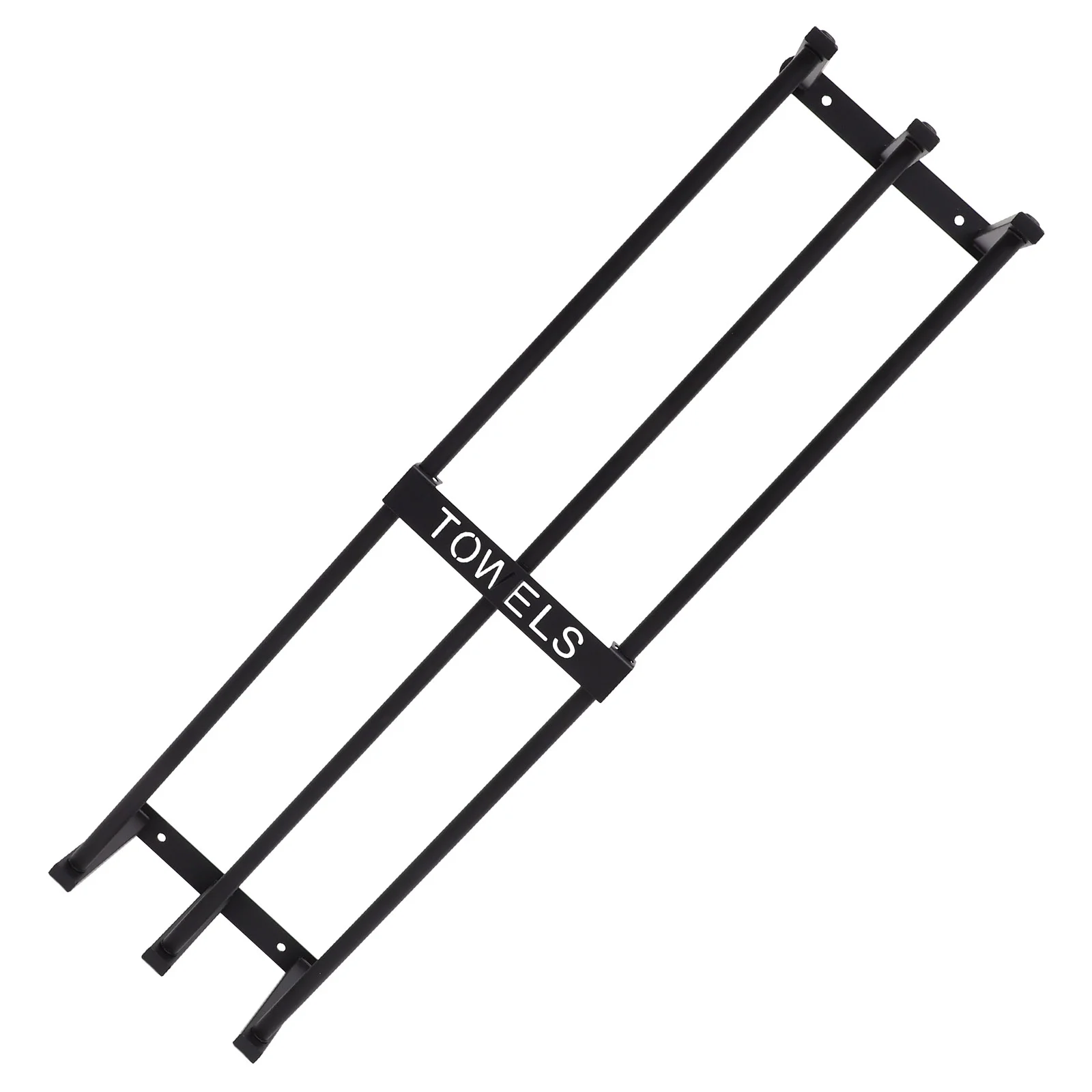 

Towel Racks Bathroom Wall Mounted Kitchen Organizer Black Towels Hanger Storage Metal
