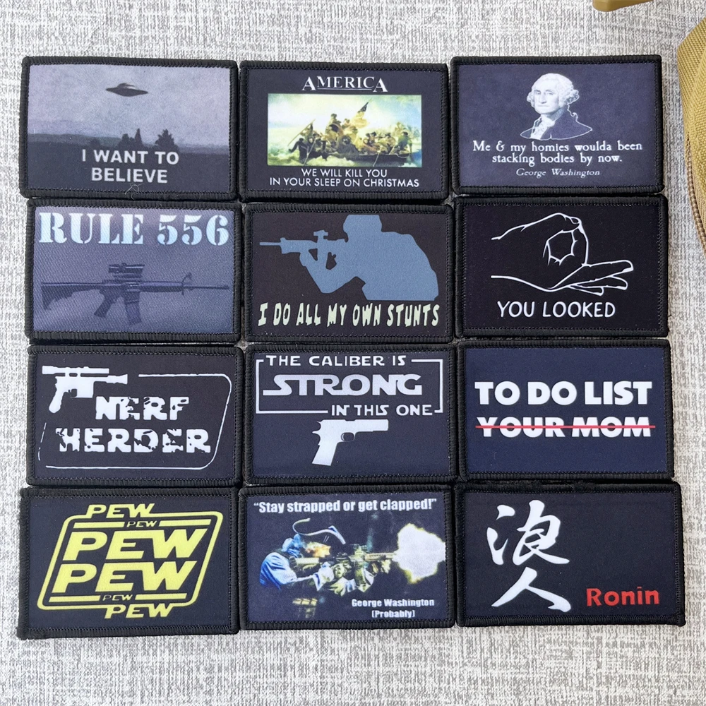 Ronin снайперская винтовка Pew значок для морального духа нашивки тактический