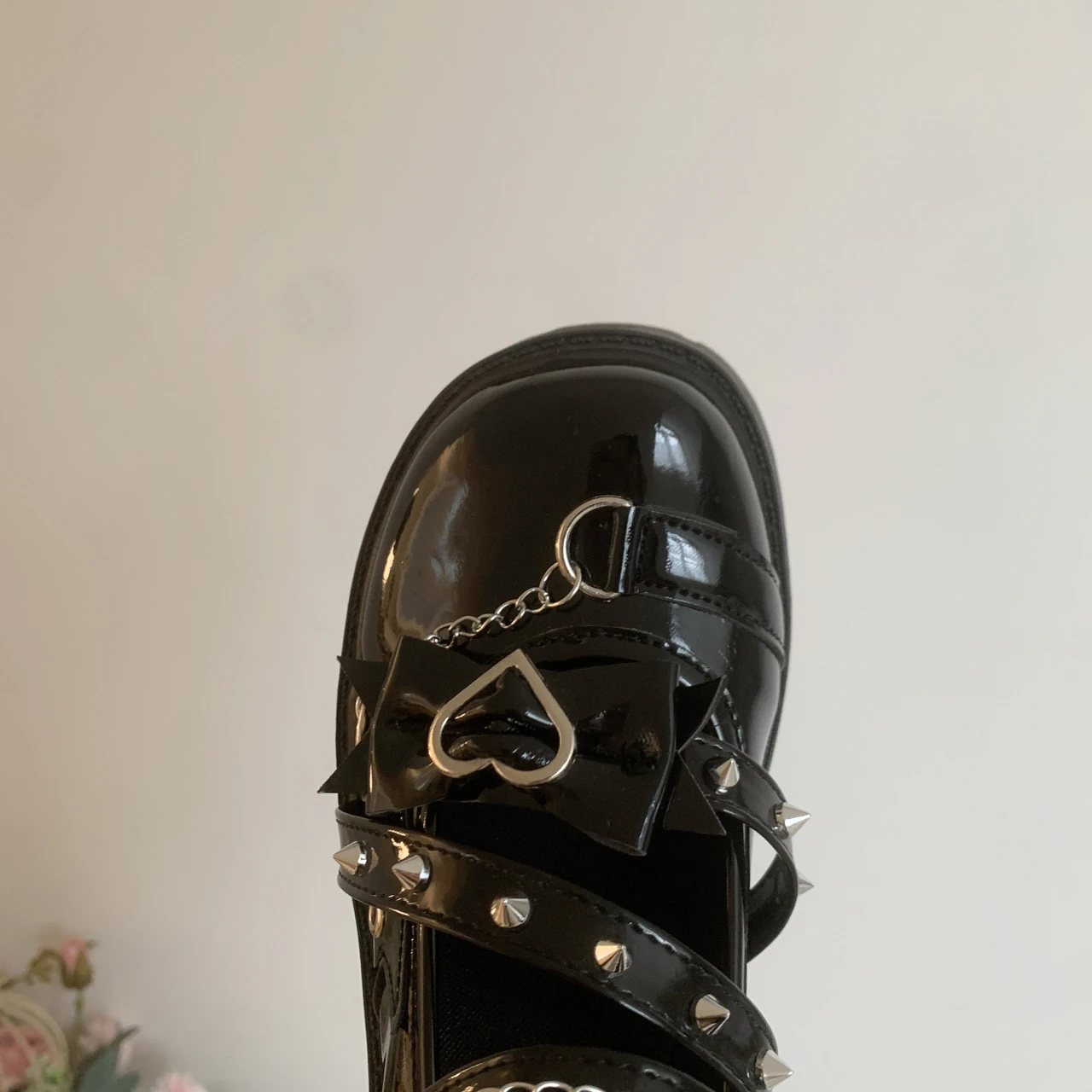 Женские черные повседневные туфли из искусственной кожи на высоком каблуке