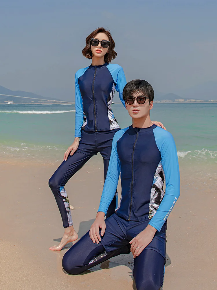 

Men Women 3-5 piece Full Body Dive Wetsuit Sports Skins Rash Guard Sun UV Protection Long Sleeve Swimwear for Snorkeling Surfing