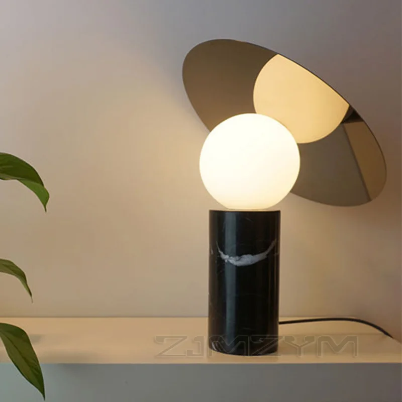 

Modern marble table lamp 220V 5W table lamp LED glass marble beaker base latest design lighting designer 300*400cmCD