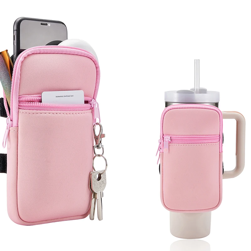 

Phone Armband, Multi-compartment Zipper Closure Arm Bag Running Key Holder Sports Storage Bag Water Cup bag