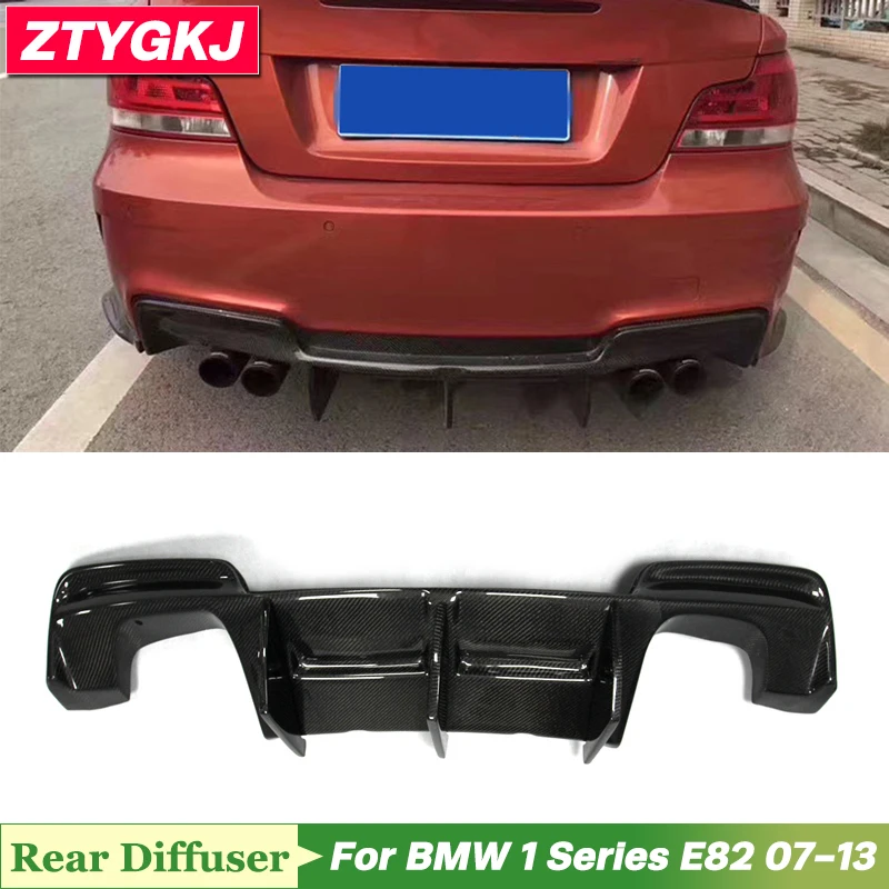 

R Style High Quality Carbon Fiber Rear Bumper Lip Diffuser Trims For BMW 1 Series E82 Tuning 2007-2013