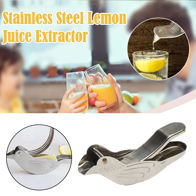 

Stainless Steel Lemon Lime Squeezer Manual Pomegranate Citrus Press Juicer Bird Shape Hand Press Clip Kitchen Bar Fruit Tools