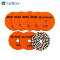 highdril 8pcsset dia100mm b diamond dry polishing pads resin bond sanding pads grinding disc for granite marble ceramic grit200