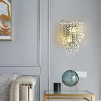 modern wall lamp elegant design e14 crystal wall lamp for bedroom hallway restaurant