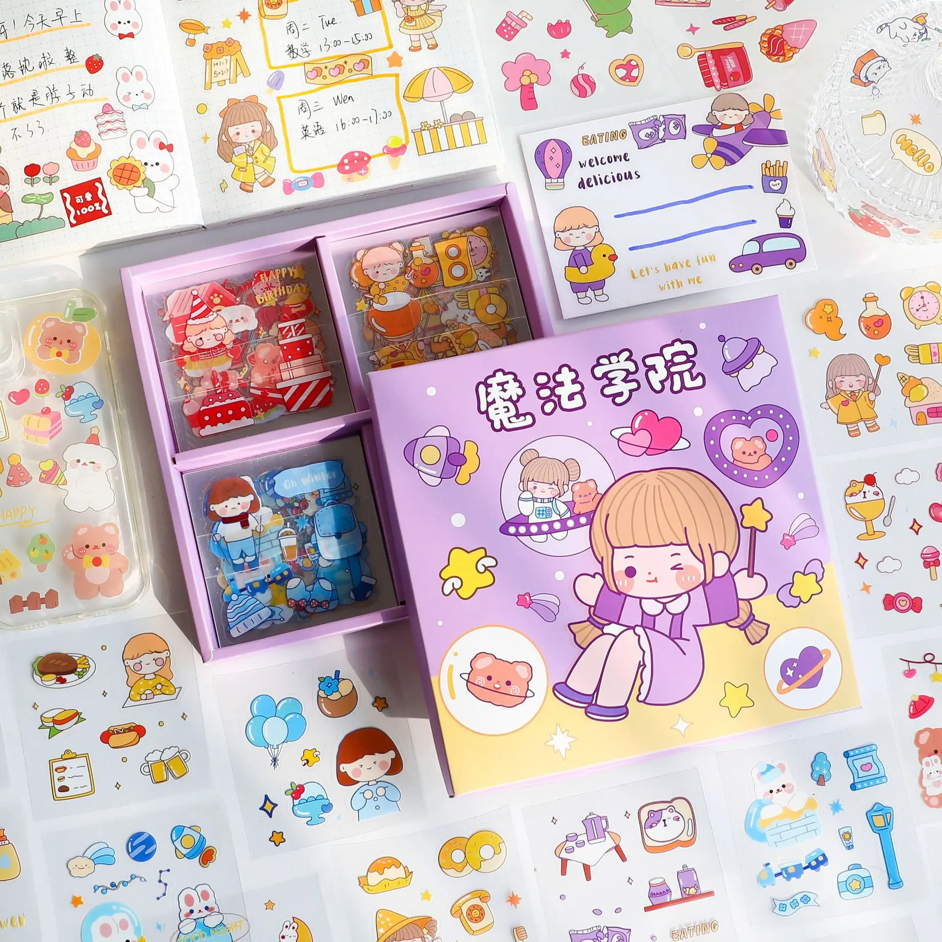 

100 шт./набор, водонепроницаемые Стикеры для скрапбукинга