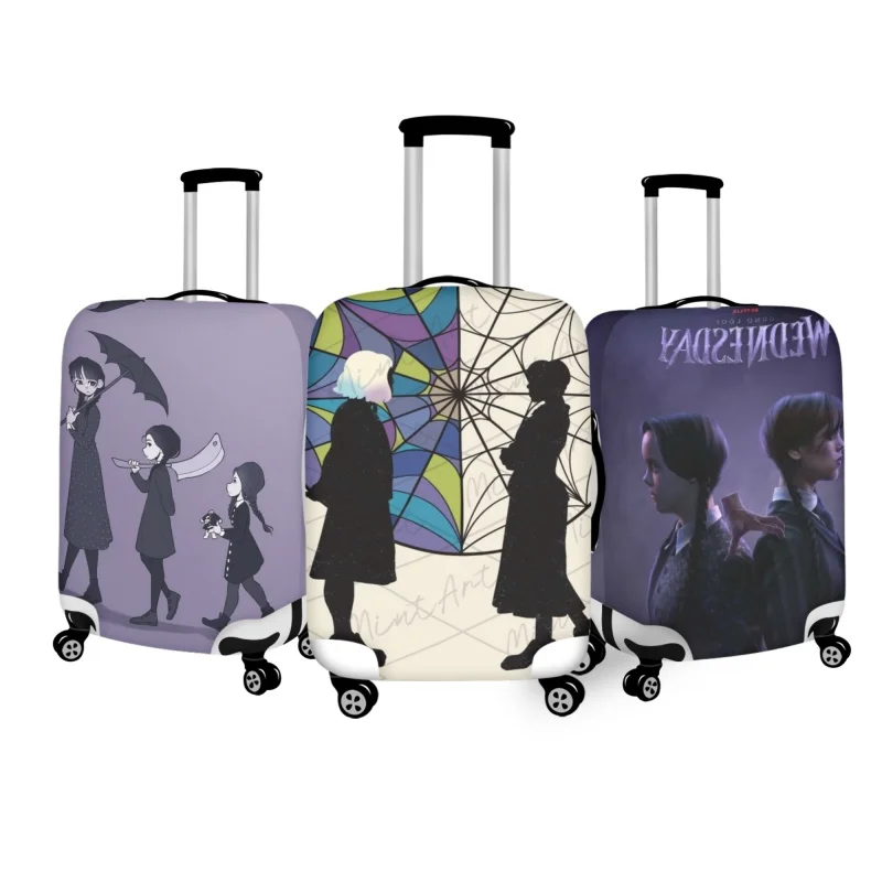 

Wednesday Addams Style Luggage Cover for Travel Washable Suitcase Covers Zipper Suitable 18-32 Inch Trolley Case