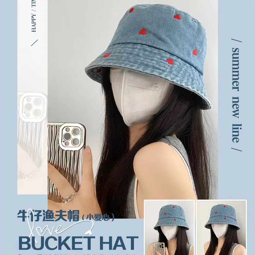 Панама из потертого денима для мужчин и женщин шляпа в стиле хип-хоп