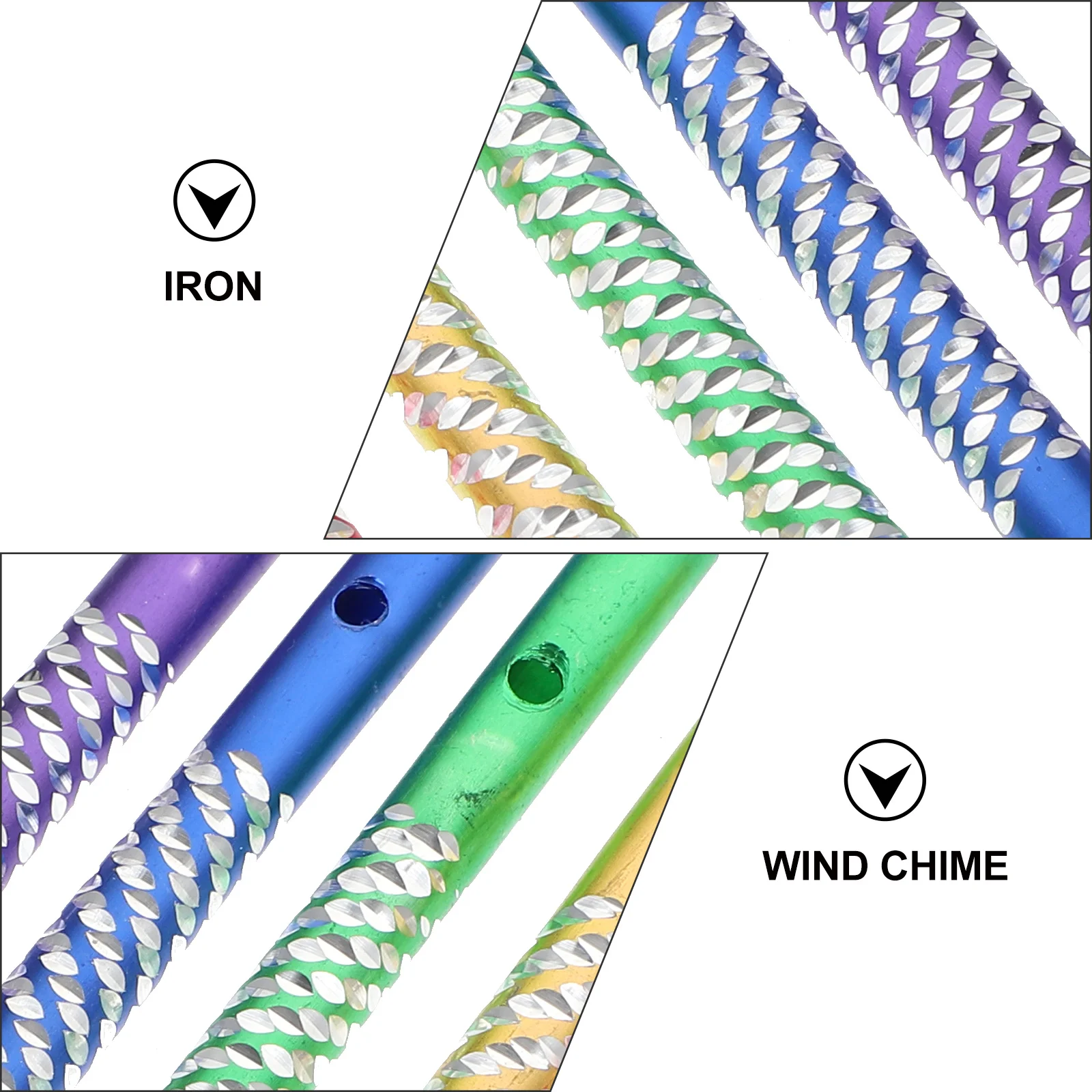 

Wind Chime Tubes Chimes Tube Diy Aluminum Making Parts Replacement Supplies Metal Kit Accessories Empty Garden Outdoor Hollow