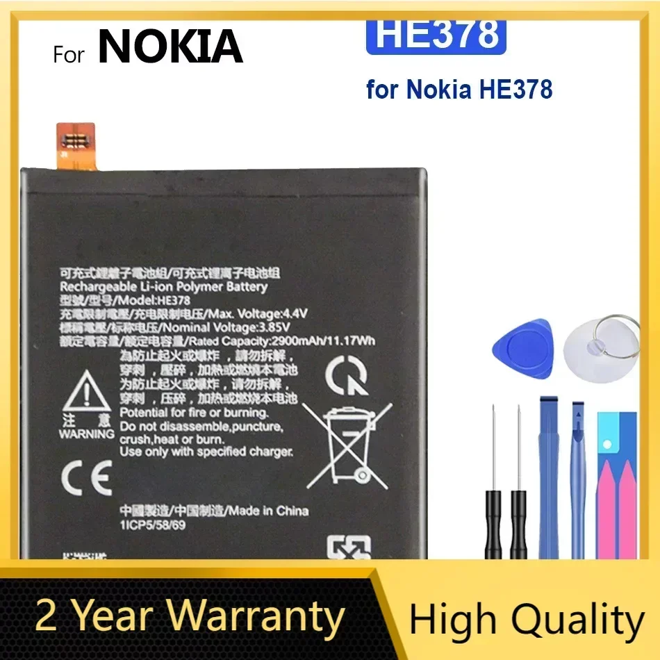 Аккумулятор мобильного телефона 2900 мАч для Nokia HE378 HE 378 Высококачественная
