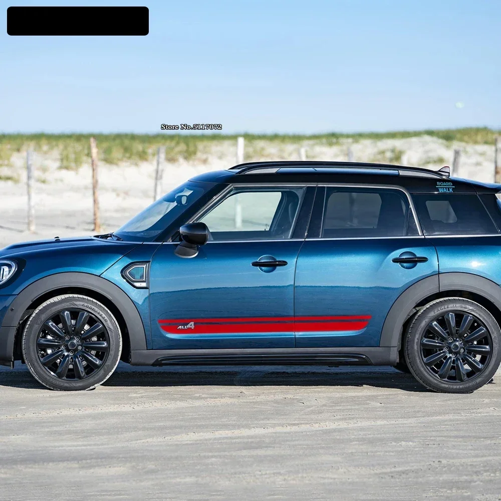 Фото Наклейка на боковую полоску на двери John Cooper Works, виниловая наклейка на капот автомобиля, багажник для MINI Countryman F60 ALL4 JCW 2017-на 2022 2023 №5