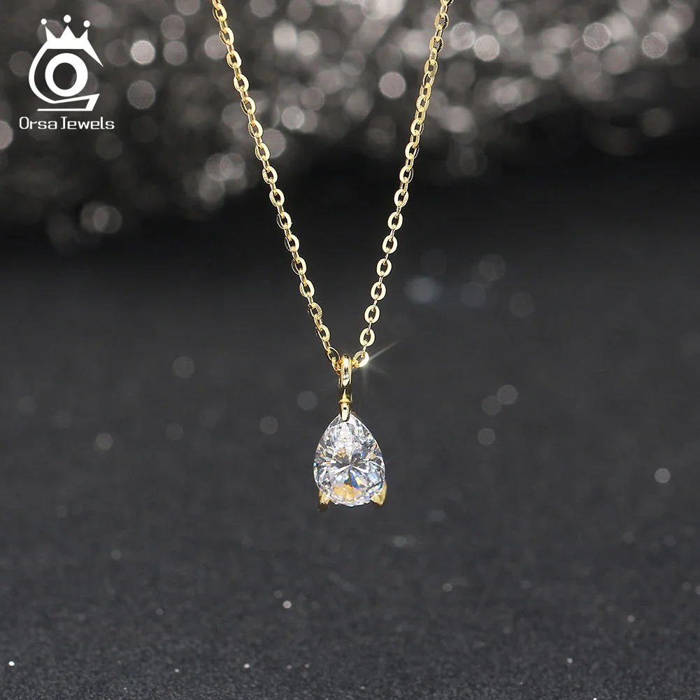 ORSA JEWELS Блестящая подвеска из стерлингового серебра 925 пробы с прозрачным