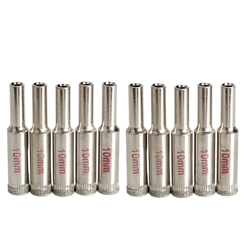 

10pcs Diamond Hole Saw Drill Bit Set Tile Marble For Power Tools Glass Ceramic Granite Tile Marble Coated Saw Drilling Bits