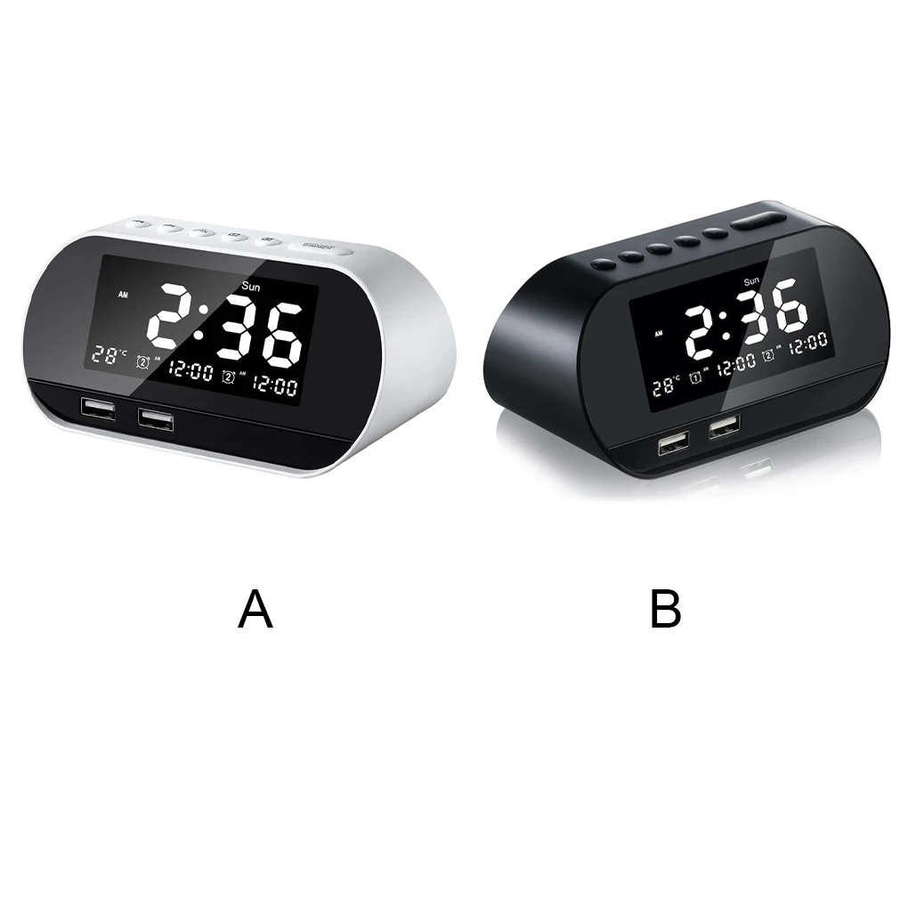 

Wireless Speaker High-definition LED Display Multifunction Stereo Bass Speakers Alarm Clock Aux Music Playback