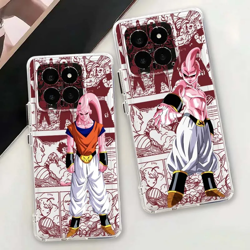 Фото Чехол для телефона Dragon Ball Anime Buu для Xiaomi 17 15 14 13 12 12S 12X 12T 11 11T Pro max Lite ultra TPU, прозрачный №3