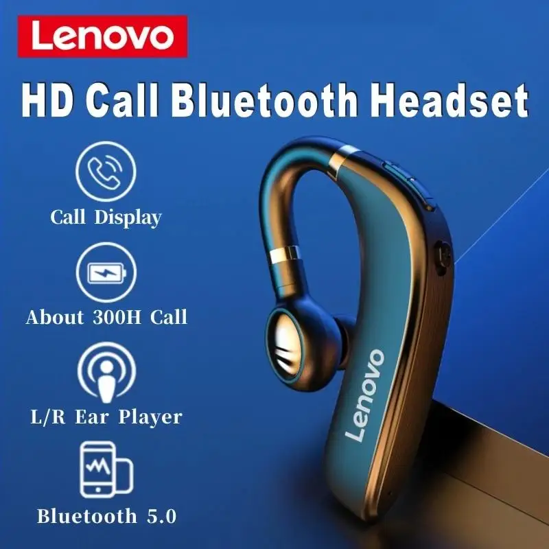 

Lenovo Hx106 Bluetooth Earphone Pro Ear Hook Wireless Bluetooth 5.0 Earbud With Microphone 40 Hours For Driving Meeting