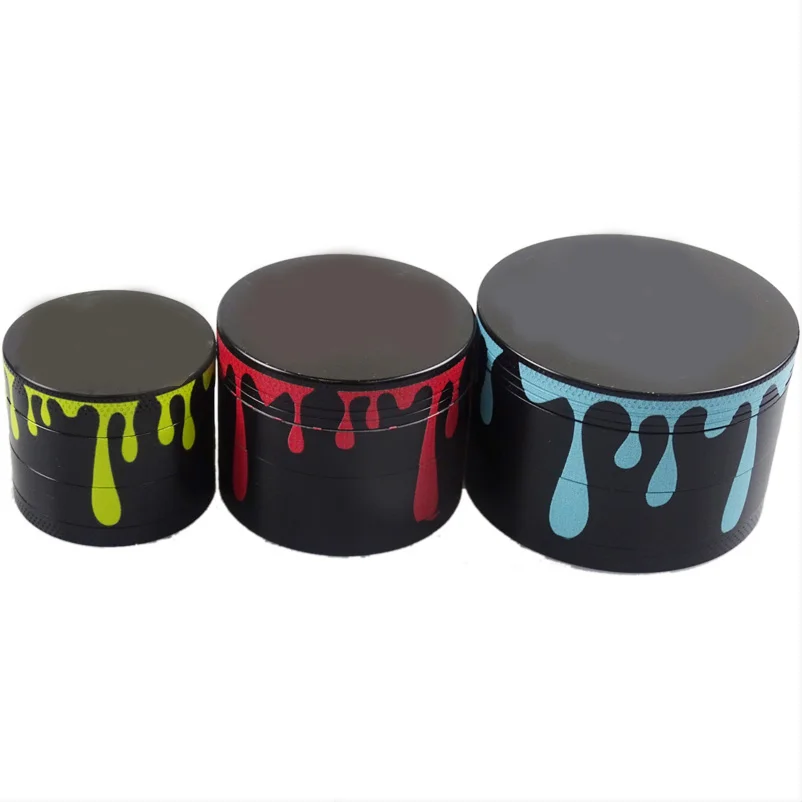 

Four Layers Water Droplet Grinder Zinc Alloy 55/63mm Herb Crusher For Smoling Accessories Custom Printing Available