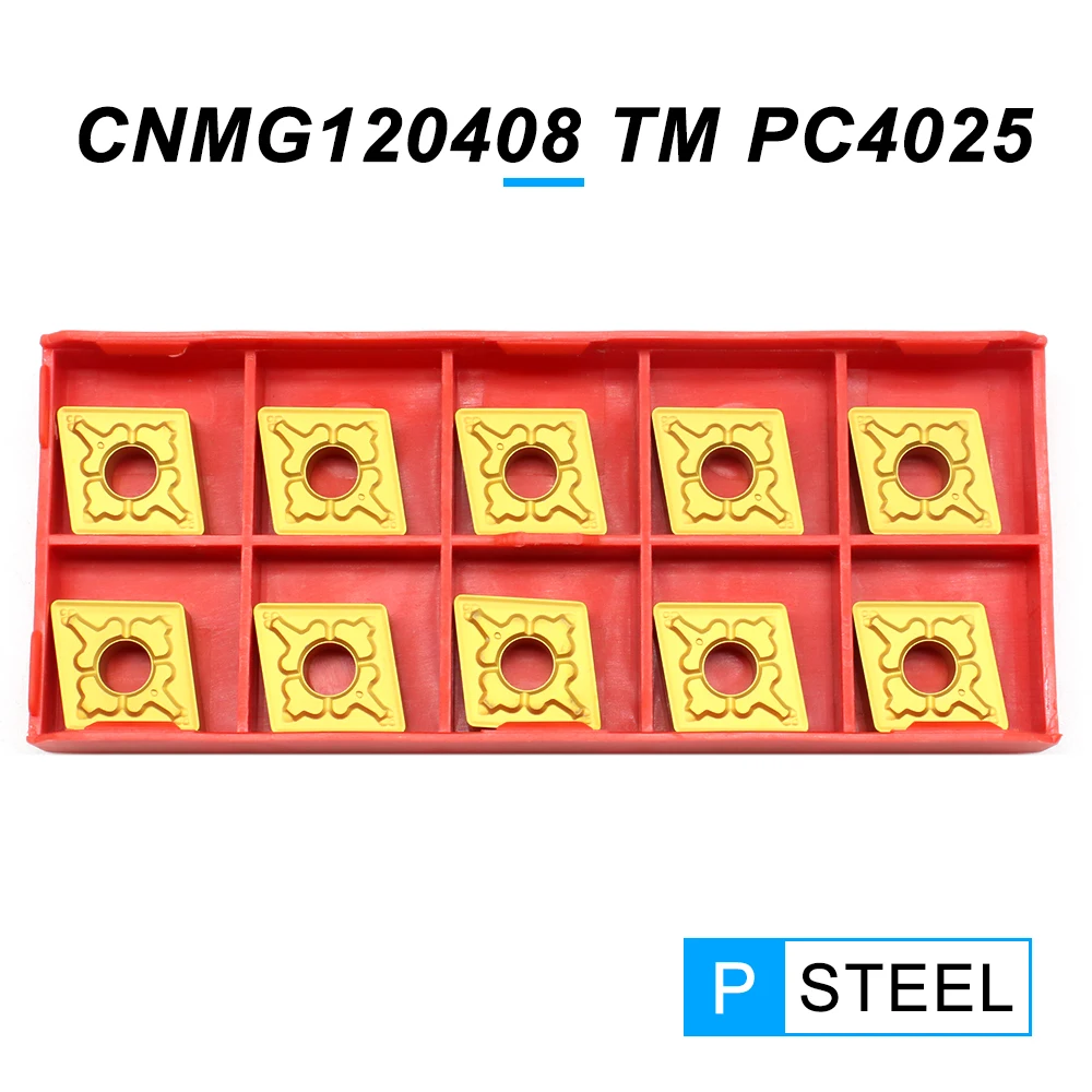 

CNMG120408 TM PC4025 Carbide Inserts External Turning Tool CNMG 120408 Tungsten Carbide Blades CNC Lathe Cutter Tools For Steel