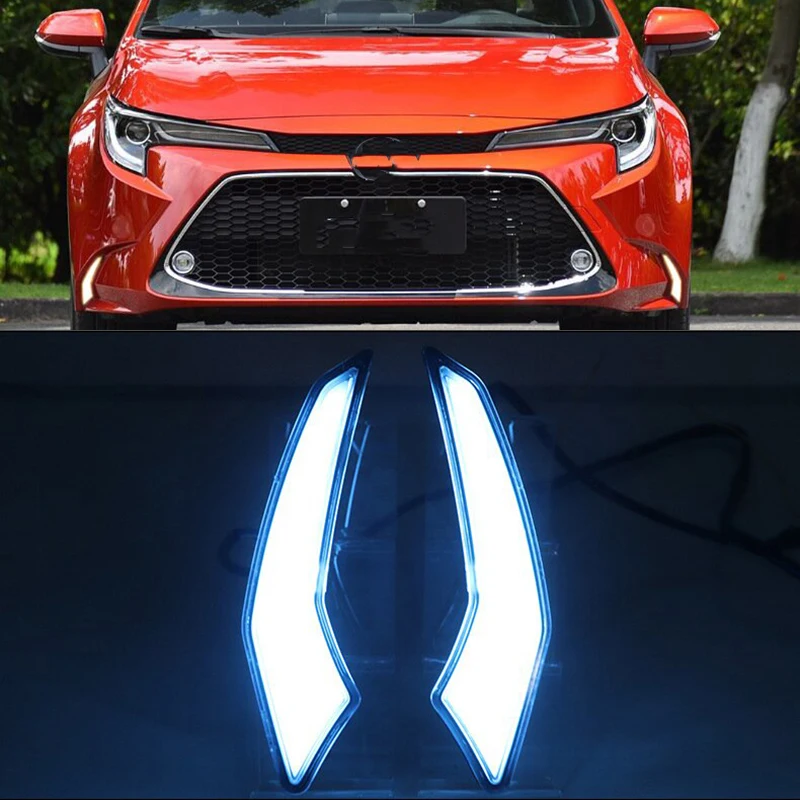 

LED DRL 2pcs streamer to daytime running lights fog lights for toyota leyin 2019+ fashion accessories