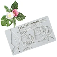 tropical theme cake decorating tools turtle leaf plant fondant silicone mold diy candy sugar cookies chocolate mold baking tools