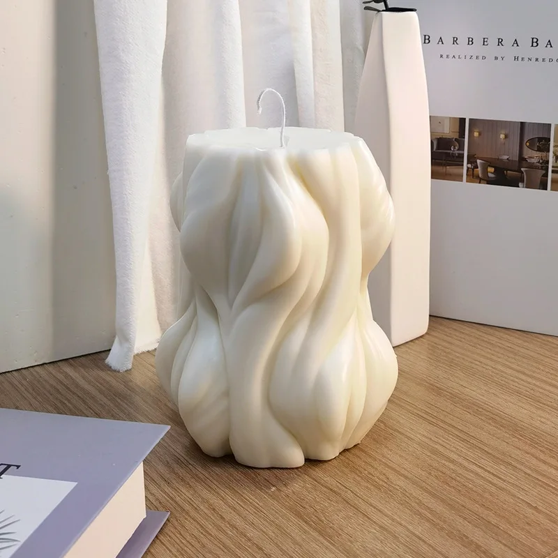 Big Wave Aromatherapy Candle Silicone Mold DIY Plaster Decoration Fragrant Stone New Product candles aromatherapy |