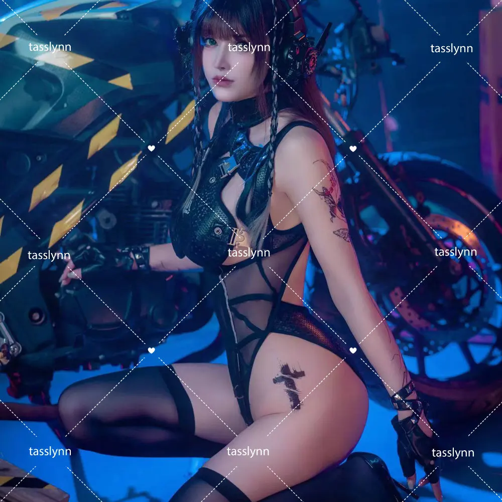 Dirtytech киберпанк костюм аниме одежда тактический стиль комбинезон женский