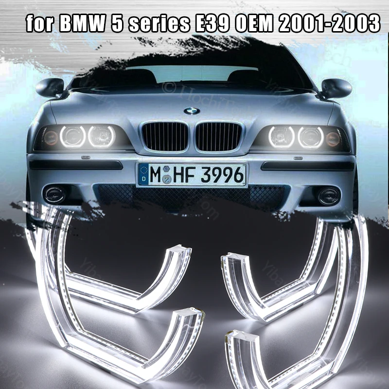 

For BMW 5 Series E39 OEM 2001-2003 Car Styling High Quality DTM Style White Crystal LED Angel Eyes