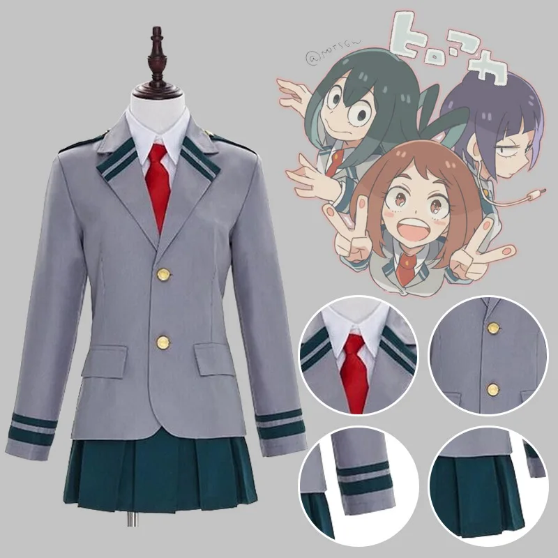 

Boku No Hero Academia Cosplay School Uniform My Hero Academia Midoriya Todoroki Bakugo Asui Tsuyu Himiko Toga Halloween Costume