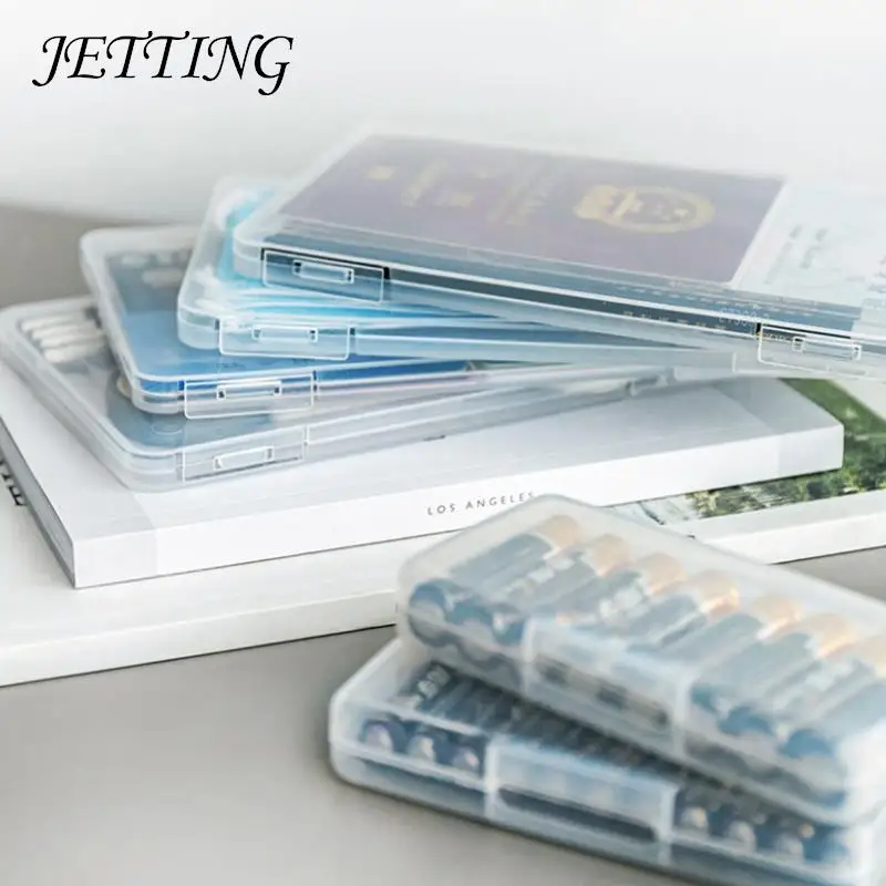 

1pcs Transparent Face Masks Case Card Storage Box Dust-Proof Card Pack Business Card Finishing Box Battery Storage Box