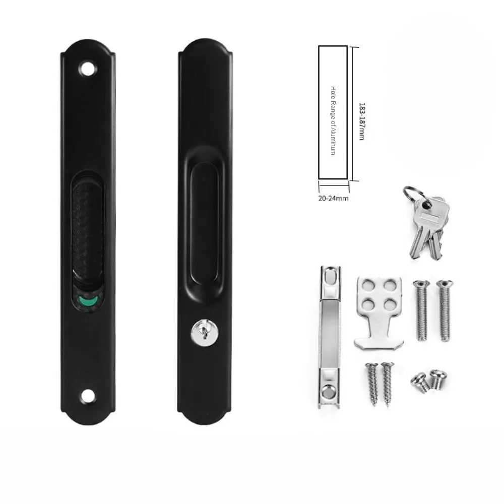 

Прочный замок для раздвижной двери из нержавеющей стали, невидимый прочный замок для дверной ручки, встроенный замок, оконная защелка, раздвижная дверь